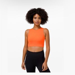 Hotty hot cropped tank in highlight orange
